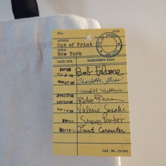 NWT OUT OF PRINT Cats Bookstores Canvas Cotton Tote Bag - Picture 4 of 6